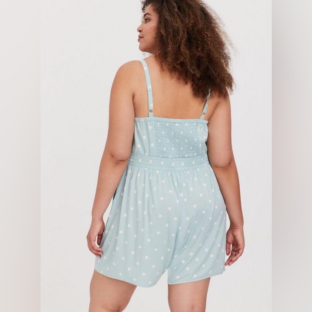 Torrid Challis Romper in GREEN Size OO - Picture 11 of 11